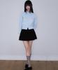 ROSEFRANTZ Frill Waist Pintuck Miniskirt [Black]