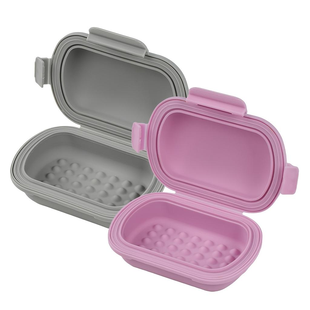 1-2pcs Travel Soap Box Material Leak-Proof Design for Bathroom & Outdoor Use
