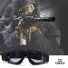 Rinda Airsoft Goggles [3-Color Lens Set, Lens Cleaner, and Case Included] Tactical, Airsoft, Military, Motorcycle, and Shooting Glasses, X800 Type, Fo