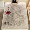1 Stück Flanelldecke mit Aufdruck der Republik Albanien, Hohe Qualität für alle Jahreszeiten, Heimdekoration, Wärme und Komfort, Perfekt für Weihnachtsgeschenke