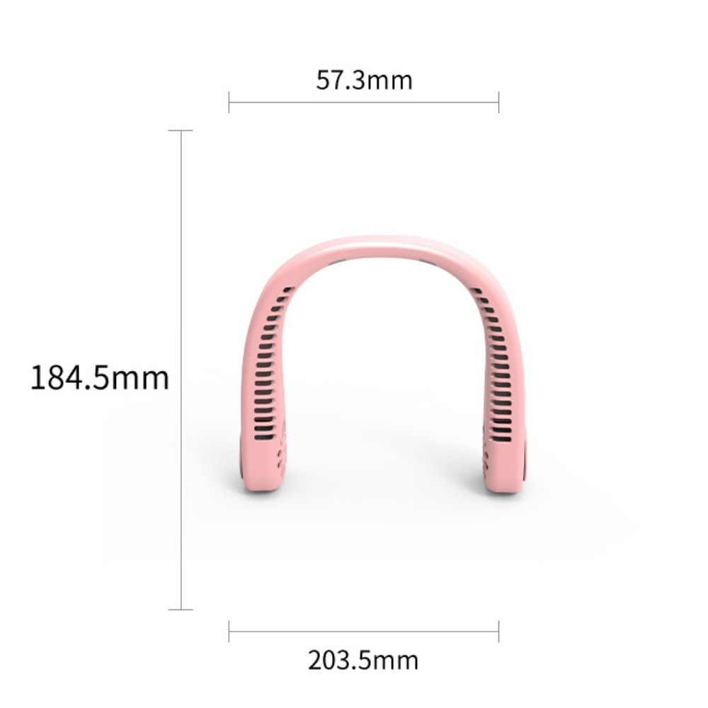 3 Speed Settings USB Rechargeable Fan Portable Wearable Fan Bladeless Neck Fan  Outdoor Sports