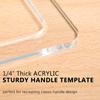 Acrylic Clear Cutting Board Handle Template Multipurpose DIY Crafts Household for Children Adult DIY Cutting Board