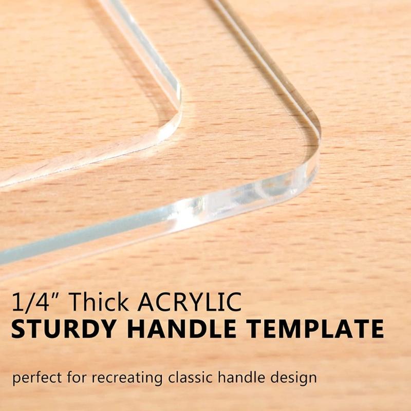 Acrylic Clear Cutting Board Handle Template Multipurpose DIY Crafts Household for Children Adult DIY Cutting Board