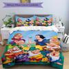 3pcs Snow White & the Seven Dwarfs Quilt Cover Set - Soft and Cozy Bedroom, Guest Room and Dorm Decorative Bedding 3-Piece Set 1 Quilt Cover + 2