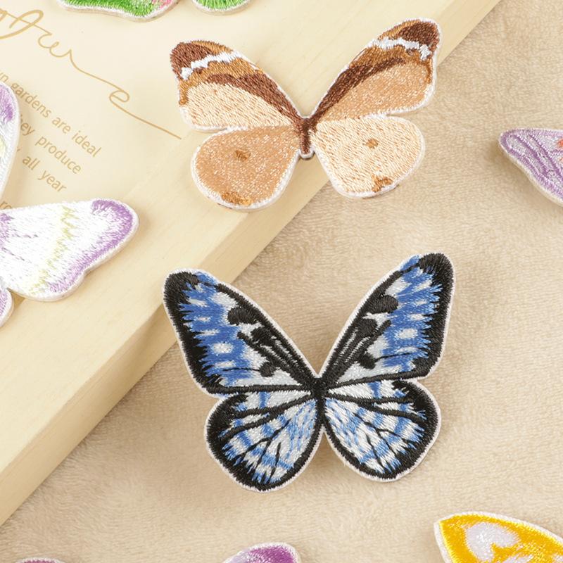 Original Embroidery Label Embroidery Sticker Accessories Cartoon Animal Butterfly Cloth Label Down Jacket Patch Sticker DIY Cloth Sticker