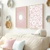 Pink Butterfly Wall Art Poster Nursery Canvas Print Painting Sun Rainbow Daisy Heart Posters Decor Kids Room Decorative Gift