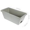 4Pcs Plastic Rectangular Window Box Planters Flower Pots for Indoor Outdoor Bonsai Vegetable Planting with Saucers