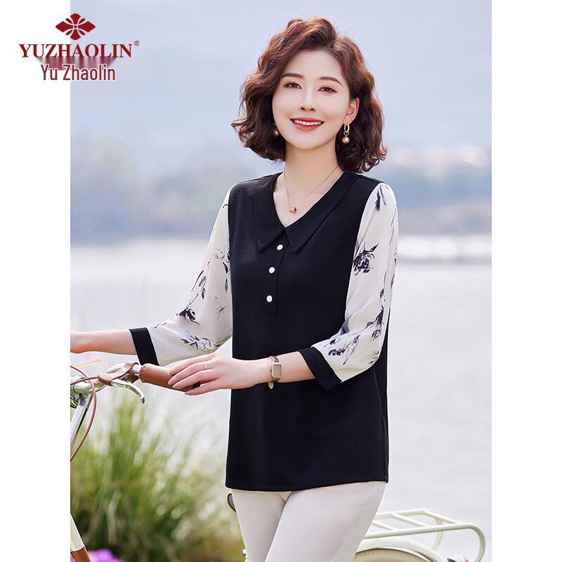 

YUZHAOLIN Mother s Spring/Autumn Seven-Sleeve T-Shirt L
