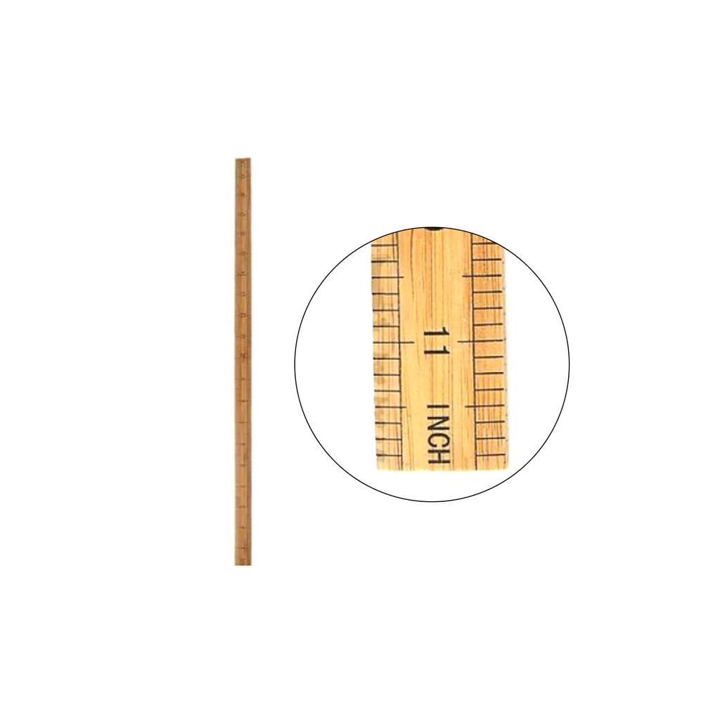 Wooden Ruler 12Inch 24Inch Double-Sided Scale Rulers Wood Measuring Ruler Inches Centimeter Metric Ruler for Students