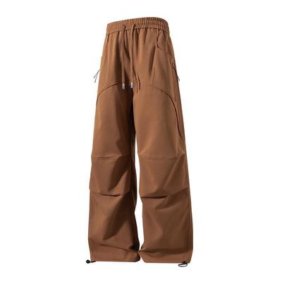 WRPCE Loose Straight-Leg Drawstring Casual Pants