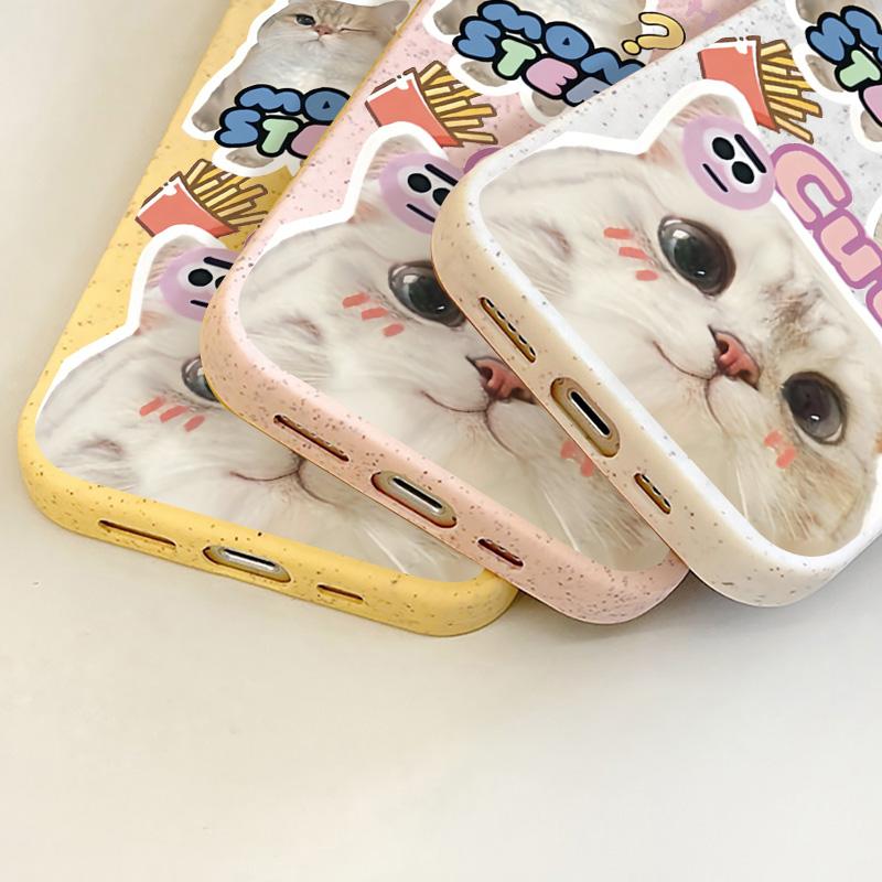 Mobile Phone Cases for iPhone 11 13 XR 15 Pro Max 12 14 Pro Max Case iPhone 16 7 Plus 8 Plus XS Max Degradable and Environmentally Friendly Anti-fall