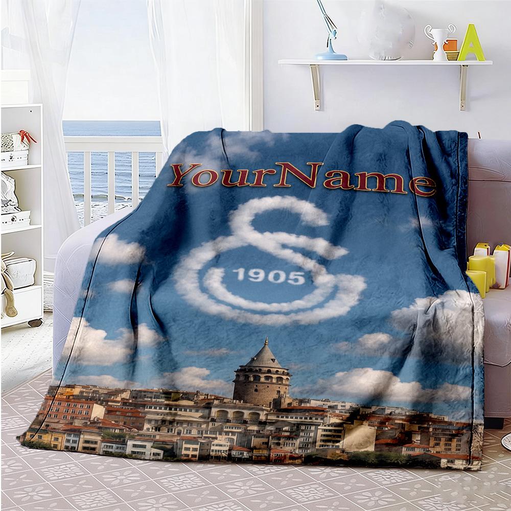 Galatasaray 1 Customize Your Name Blanket Multi-purpose Personalized Blanket Warmthful Decor Throw For Home Decor Picnics Bed Livingroom