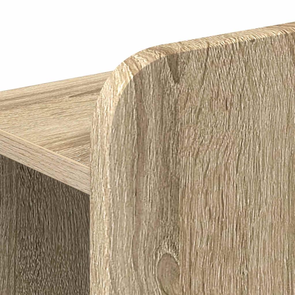 Headboard Cabinet with Storage Sonoma Oak Wood Material