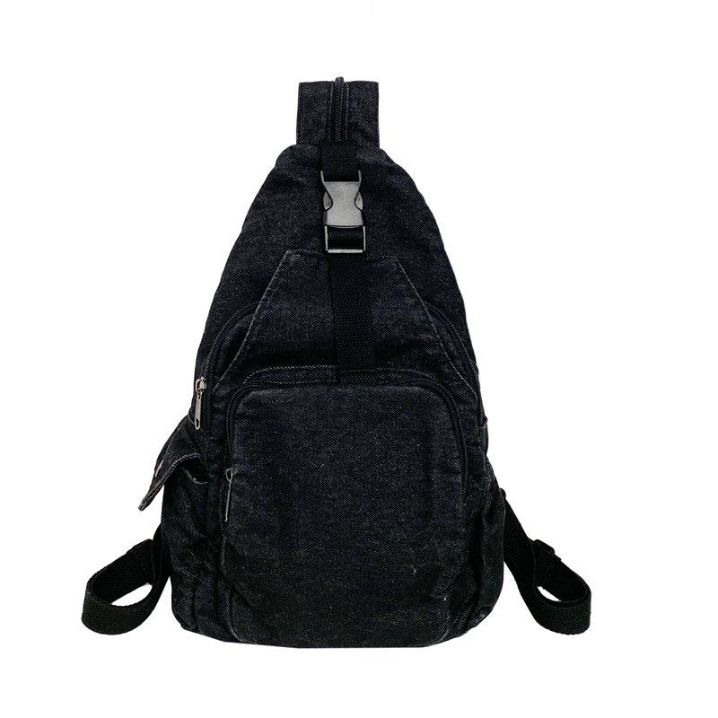 2025 Damers Mångsidiga Canvasväska: Dubbel axel-, bröst- eller crossbody-ryggsäck