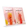 PS Anti-fall A4/A5 Table Card Holder: L-shaped Display Stand for Coffee, Milk Tea, and Beverage Menu