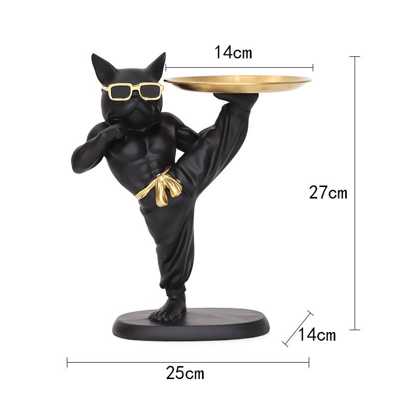 

French Bulldog Figurine Key Tray - Decorative Home or Office Gift