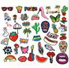 40pcs Mix Pattern Embroidered Iron On Patches Badge Bags Hat  Jeans Applique Fabric Stickers Decoration Scrapbook