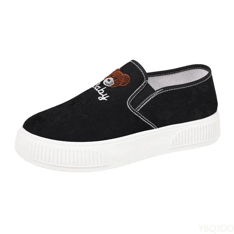 Fashion New Women's canvas Shoes Versatile anti slip flats Fashion comfortable ladies cloth shoes Casual lightweight single shoe Mujer
