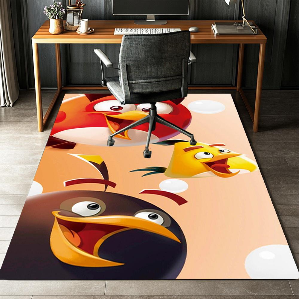Angry Birds Printed Carpet,Rug,for Office Chair Living Room Bedroom Kitchen Room Decor Gifts.