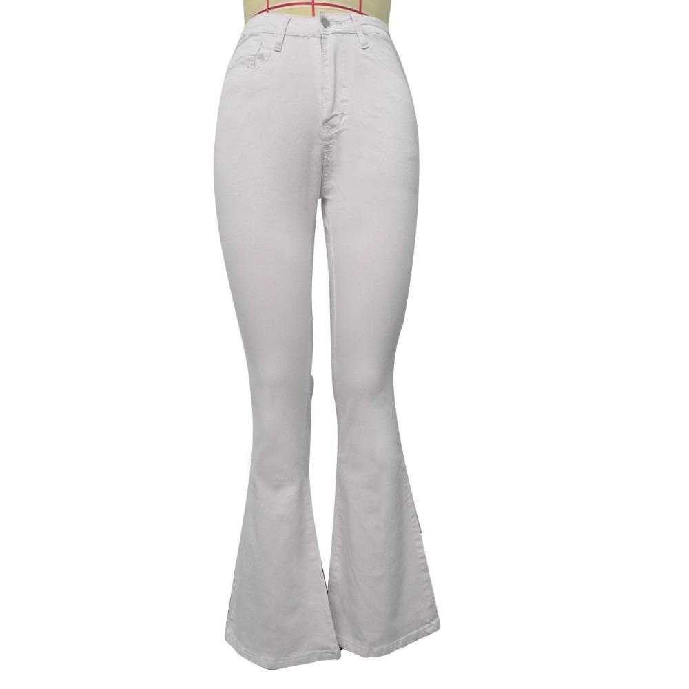 Dżinsy Damskie z Wysokim Stanem Elastyczne Wyszczuplające Spodnie Podkowy