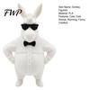 Desk Decoration Donkey Funny 3D Printed Figurine Cool in Sunglasses Statue High-end Animal Novelty Sculpture for Home Office Shelf Decor Matte White