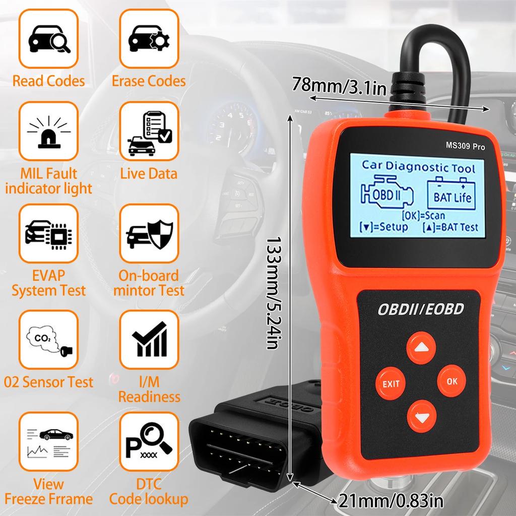 Auto Scanner Professional Engine Fault Code Reader Automotive Diagnostic Scan Tool Portable Car Engine Tester DIY Code Reader