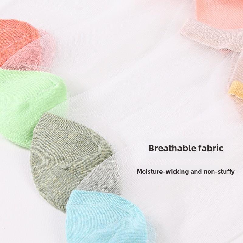 5 Pairs Spring and Autumn Invisible Thin Glass Wire Socks Wear-resistant Anti-hook Summer Transparent Crystal Silk Women's Socks