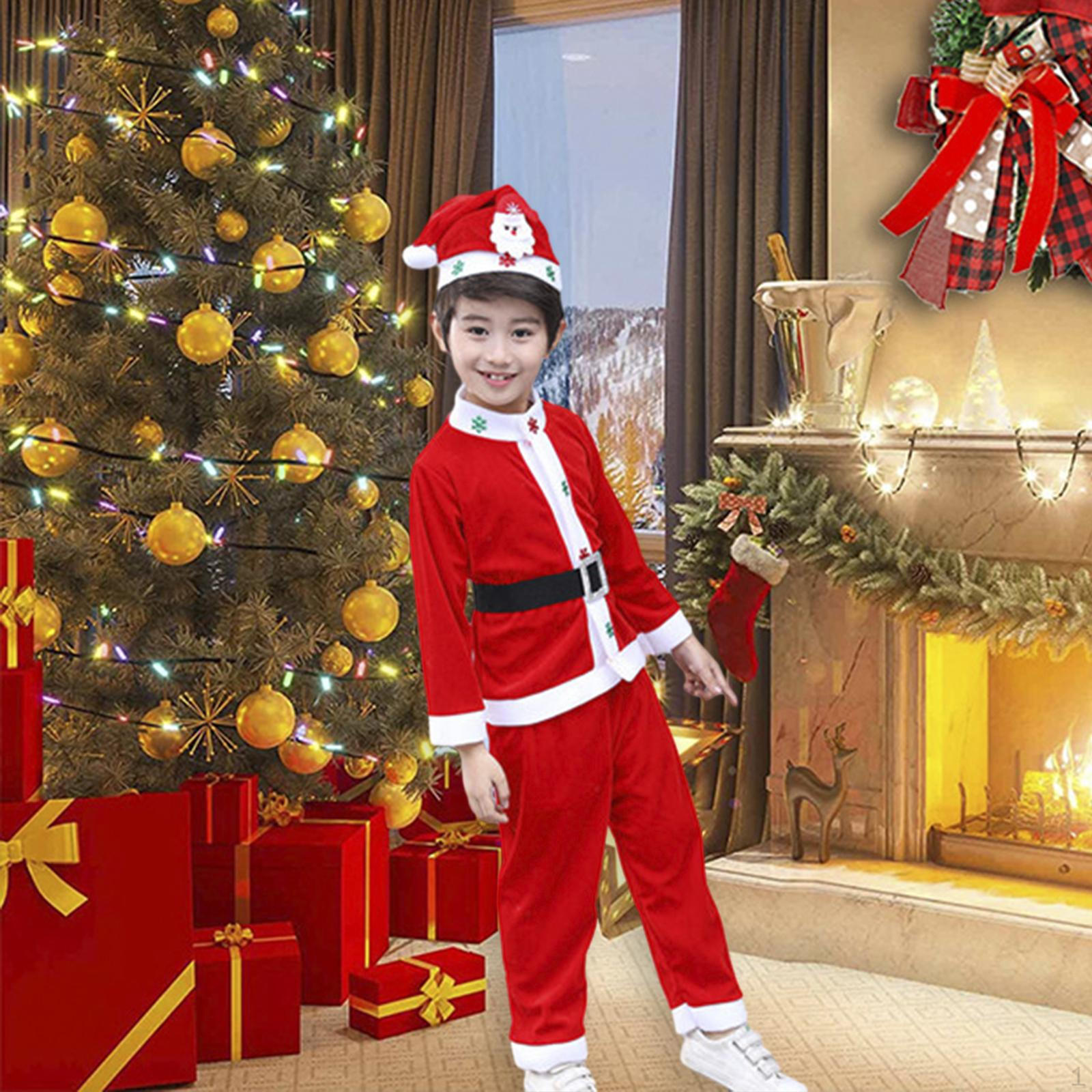 

Детский костюм Санты для рождественских праздников 160cm_boy