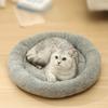 Arctic Flannel Round Cat Bed Warm Cat Bed Dog Bed Round Bed Wear-resistant Soft and Comfortable Mat Winter Supplies Pet Supplies