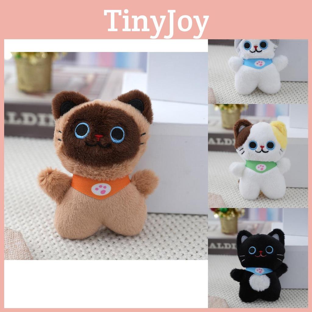 Adorable Plush Cat Keychain Cute Furry Kitten Stuffed Animal Doll Soft Toy