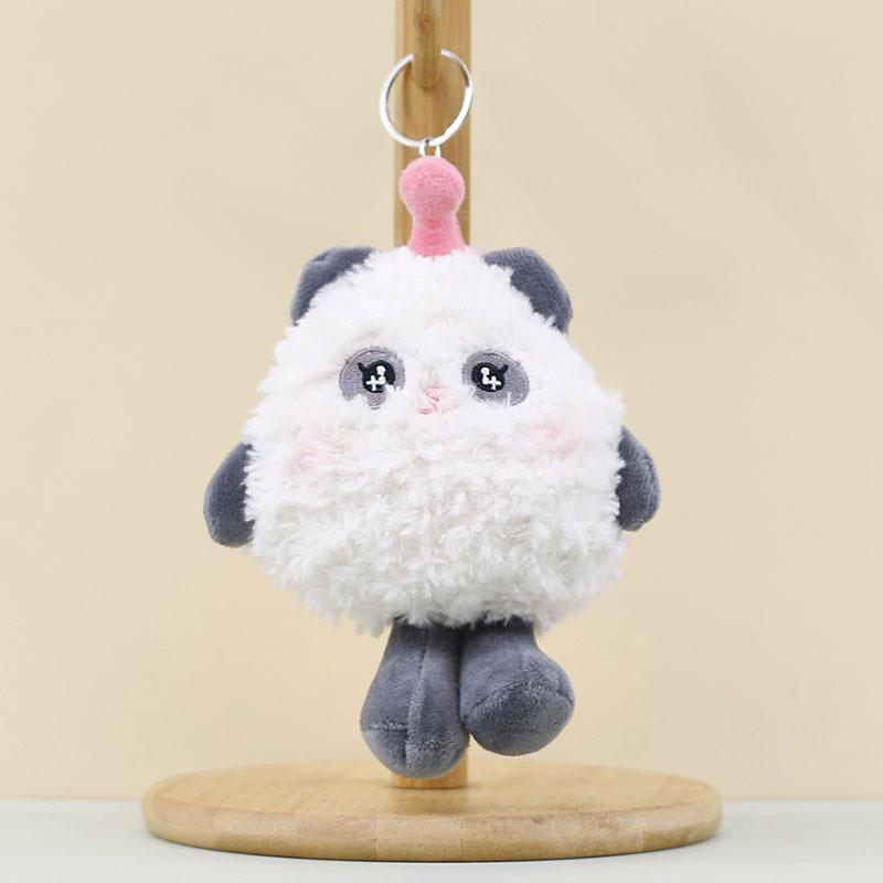 Adorable Plush Q Egg Keychain Wedding Toys Cute Duck Pig Panda Bear Gifts