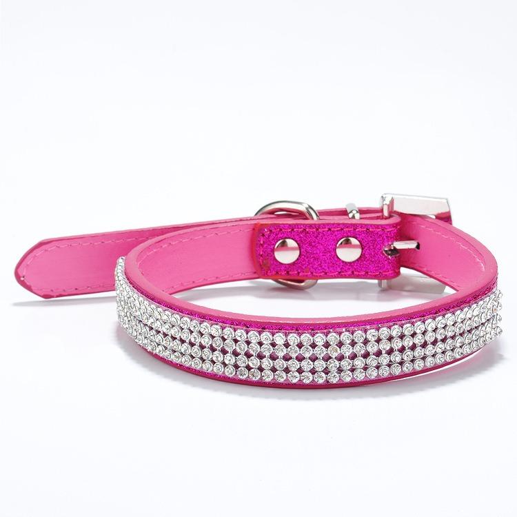 Dog collar Shiny rhinestone Dog collar Soft and comfortable Suitable for large, medium and small dogs Fashion pet collar