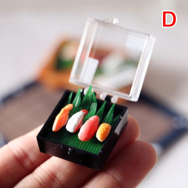 Mini 1/6 Scale Dollhouse Janpanese Sushi Food Kitchen Accessories Toy For Doll