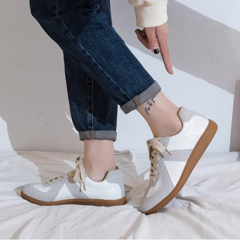 Women's early spring new single shoes soft-soled white shoes retro sports shoes casual board shoes