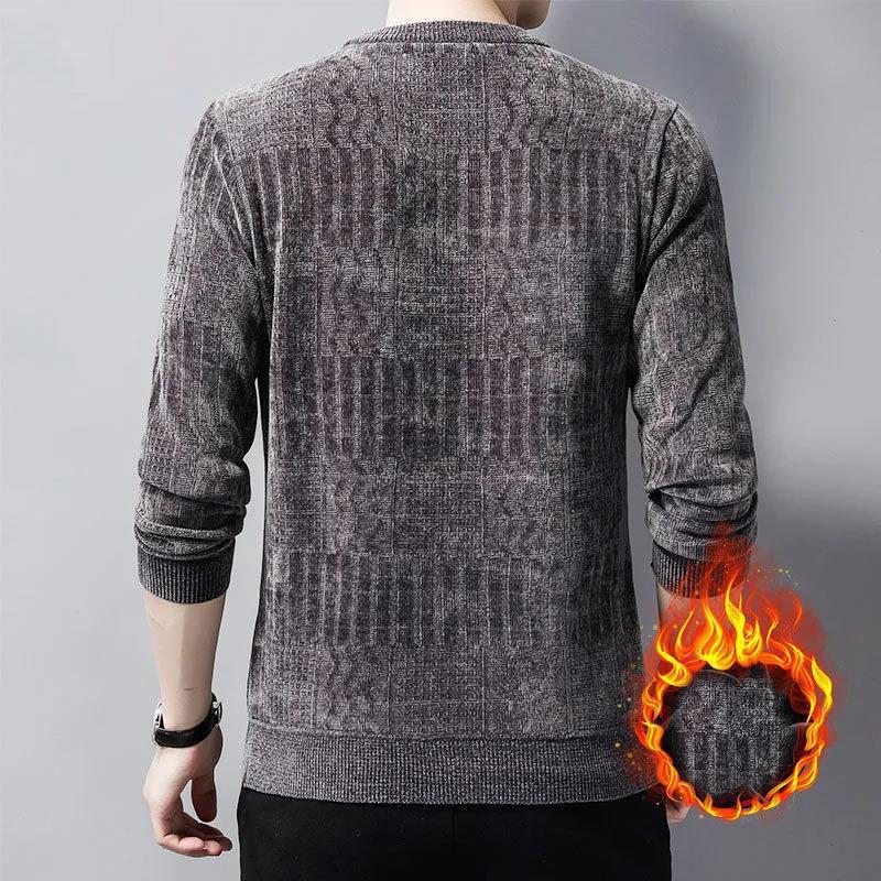 Autumn and Winter Round Neck Sweater Plus Velvet Padded Bottoming Shirt T-shirt Knitwear Thermal Underwear Pullover