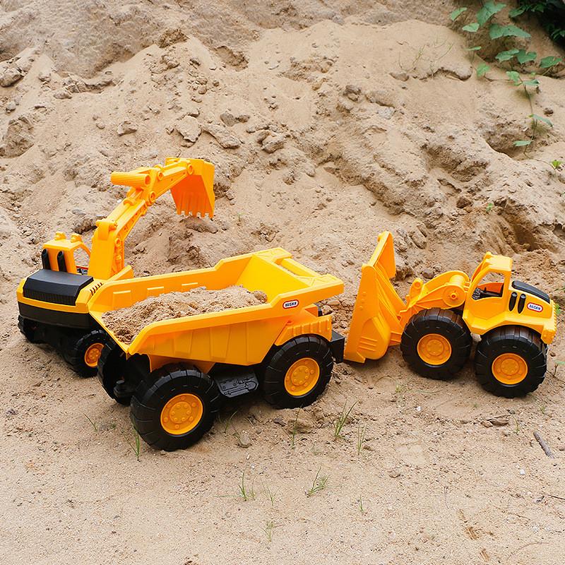 Car Engineering Children Fall Resistant Excavator Stirring Truck Boy Beach Toy