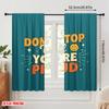 2pcs 2D flat printing Curtains Motivational Quote Fabric Without Electricity Seasonal Party & Holiday Decor for Holiday Decor