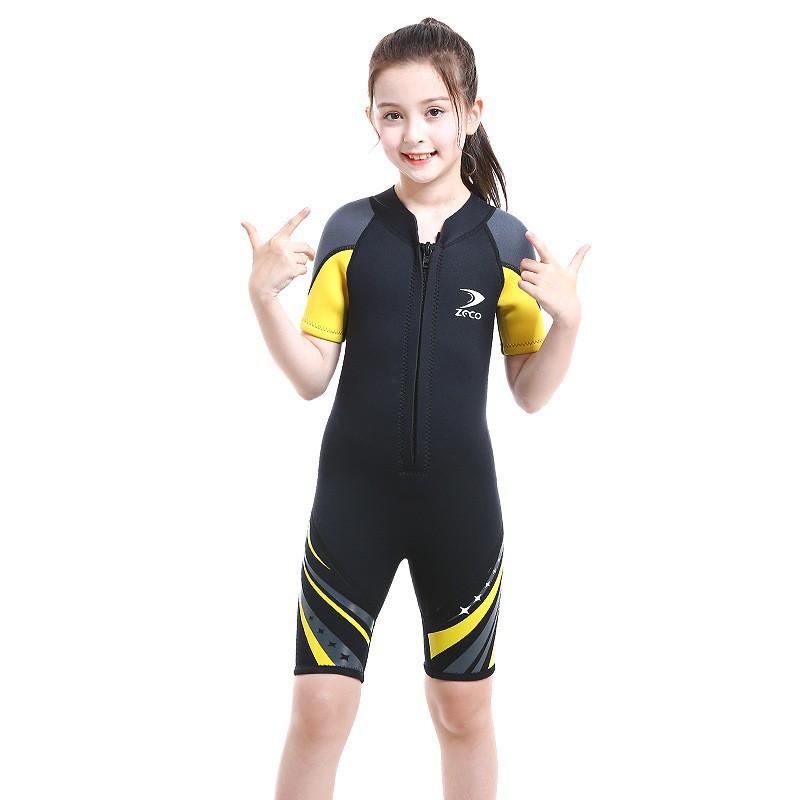 2.5mm Neoprene Kids Wetsuit Snorkeling Swimming Surfing Rafting UV Protection Full Body Suit