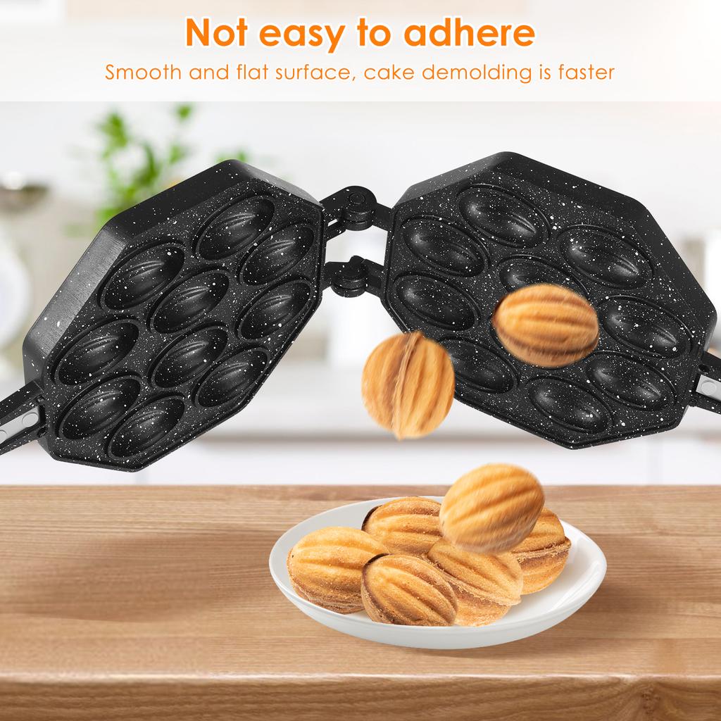 Forma do ciasteczek orzechowych Stop aluminium Forma do ciasteczek orzechowych Nieprzywierające narzędzie do robienia ciasta z uchwytem do pieczenia Akcesoria kuchenne