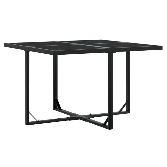 VidaXL Ensemble à manger de jardin avec coussins 9 pcs noir textilène, ensemble à manger d'extérieur, meuble à manger de 3295083