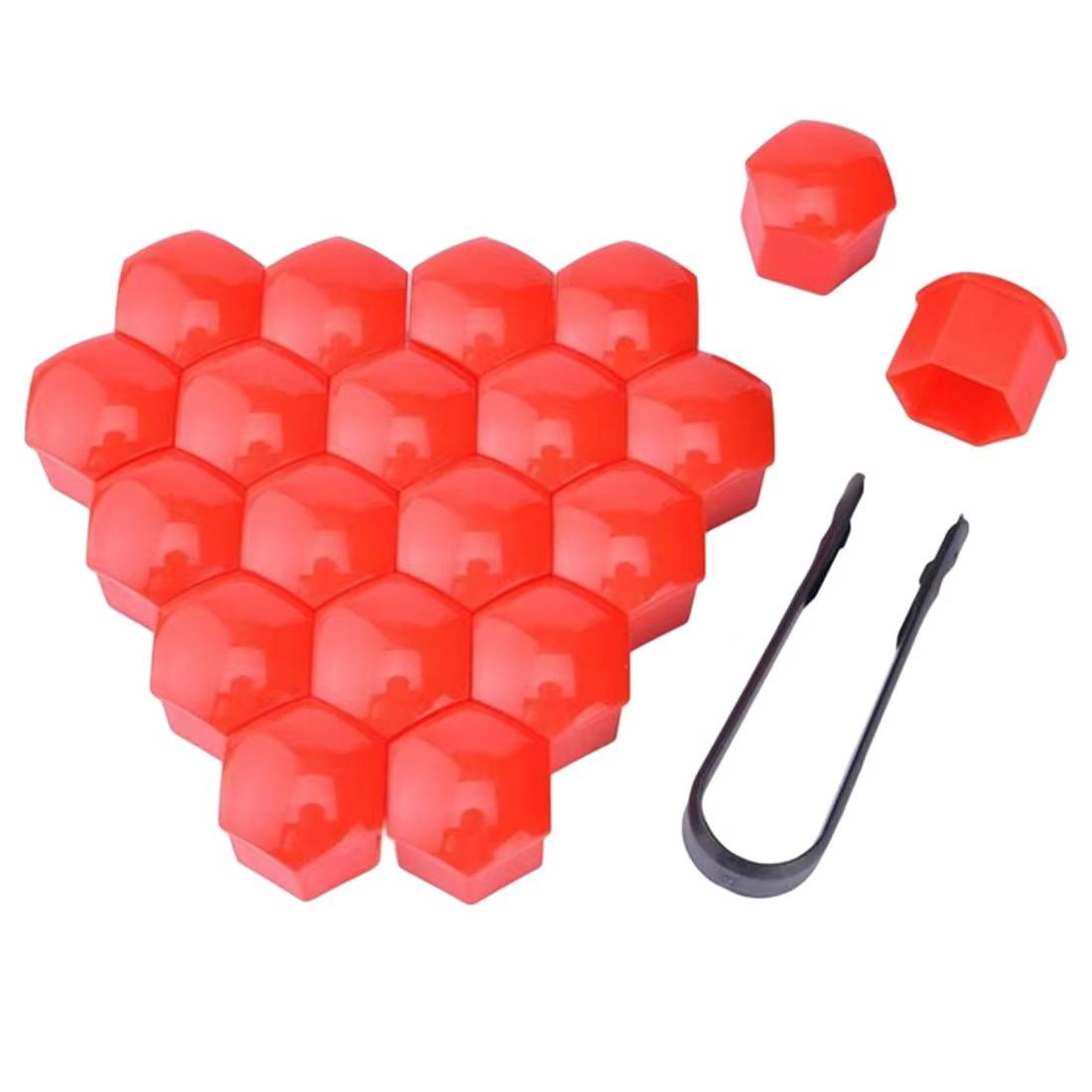 

20 шт. колпачков для гаек колес автомобиля, антикоррозийные защитные колпачки для винтов ступиц автомобилей, колпачки для винтов шин, гайки, колпачки для болтов, автомобильный экстерьер 17/19/21 мм 19MM красный