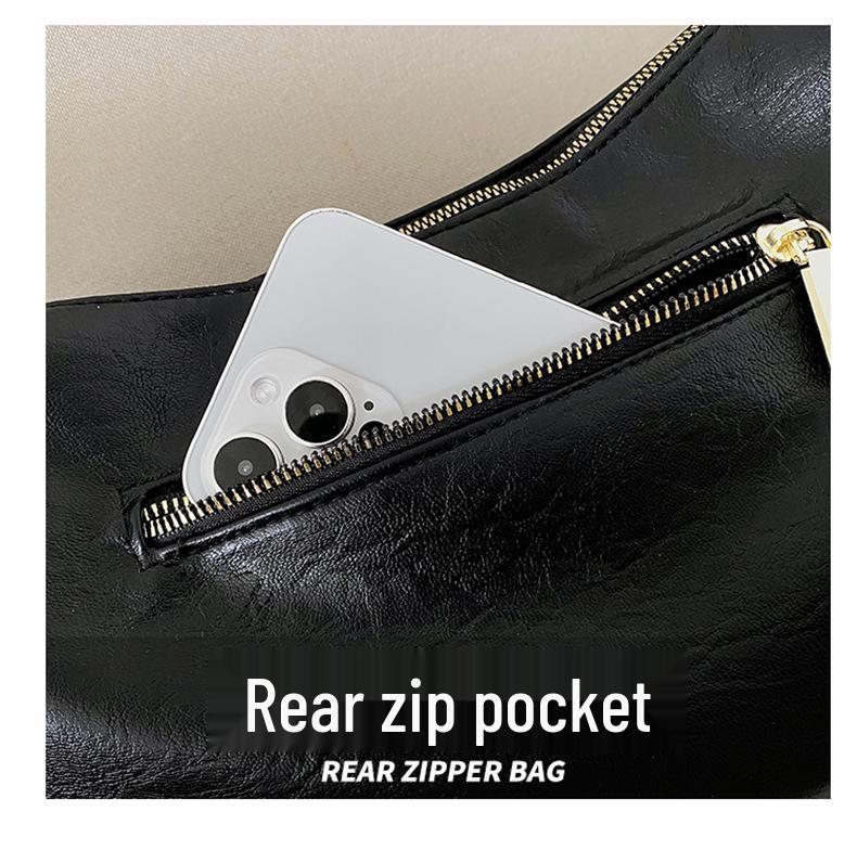 Korean Style Soft Leather Niche Women's Casual Crossbody Dumpling Bag