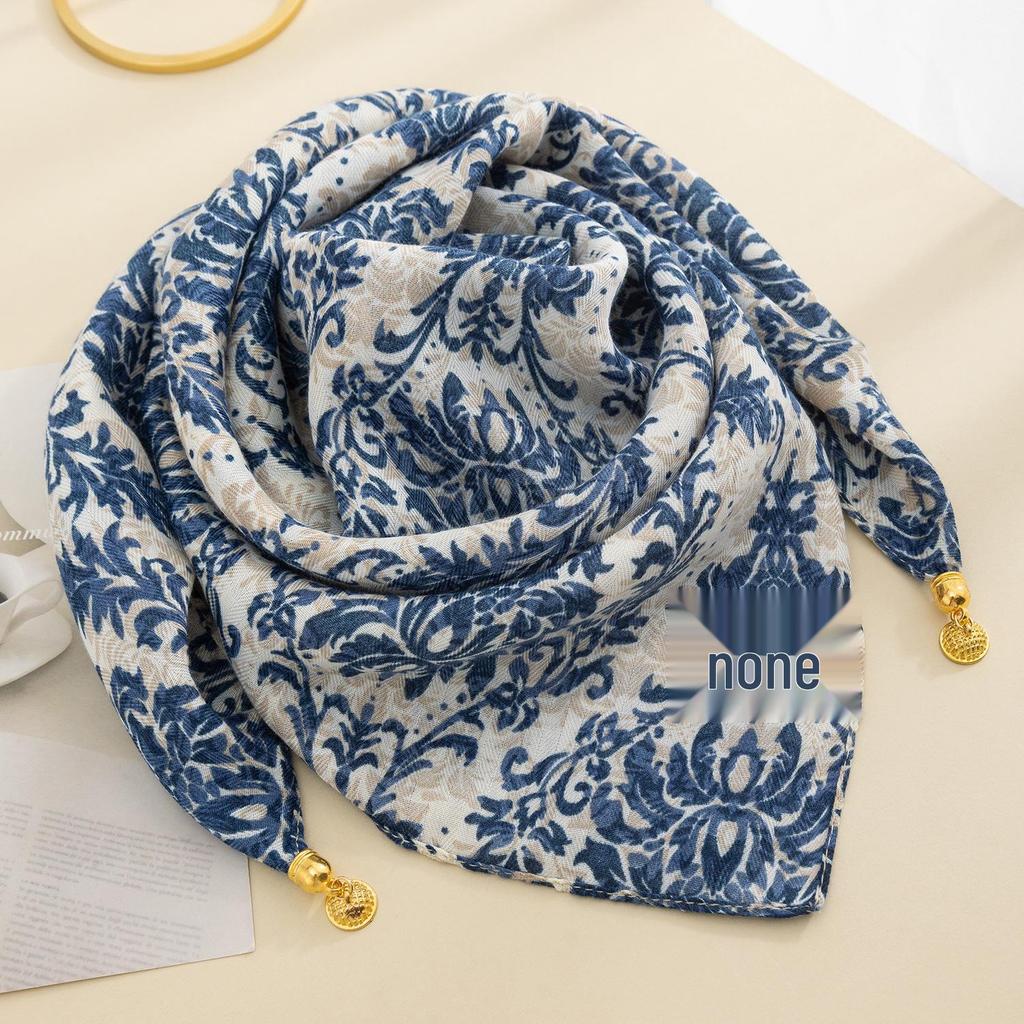 Women's Magnetic Buckle Cotton Scarf - Stylish, Lightweight, Comfortable Neck Protection