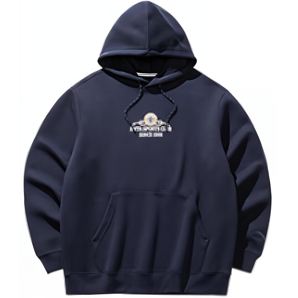 Anta Lifestyle Series Loose Fit Hooded Sweatshirt Men Sweatshirts Su-Ma-Blue 152518706S-3