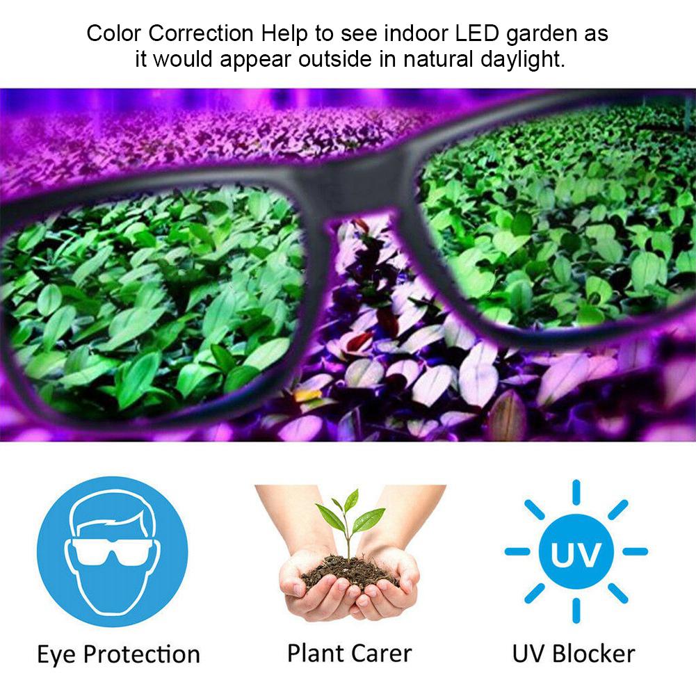Professional LED Grow Room Goggles UV Polarizing for Greenhouse Tent Hydroponics Plant Light Eye