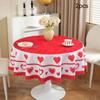 Tablecloth 2PCS Christmas Day Decoration Waterproof and Oilproof Dining Table Cloth Polyester Decoration