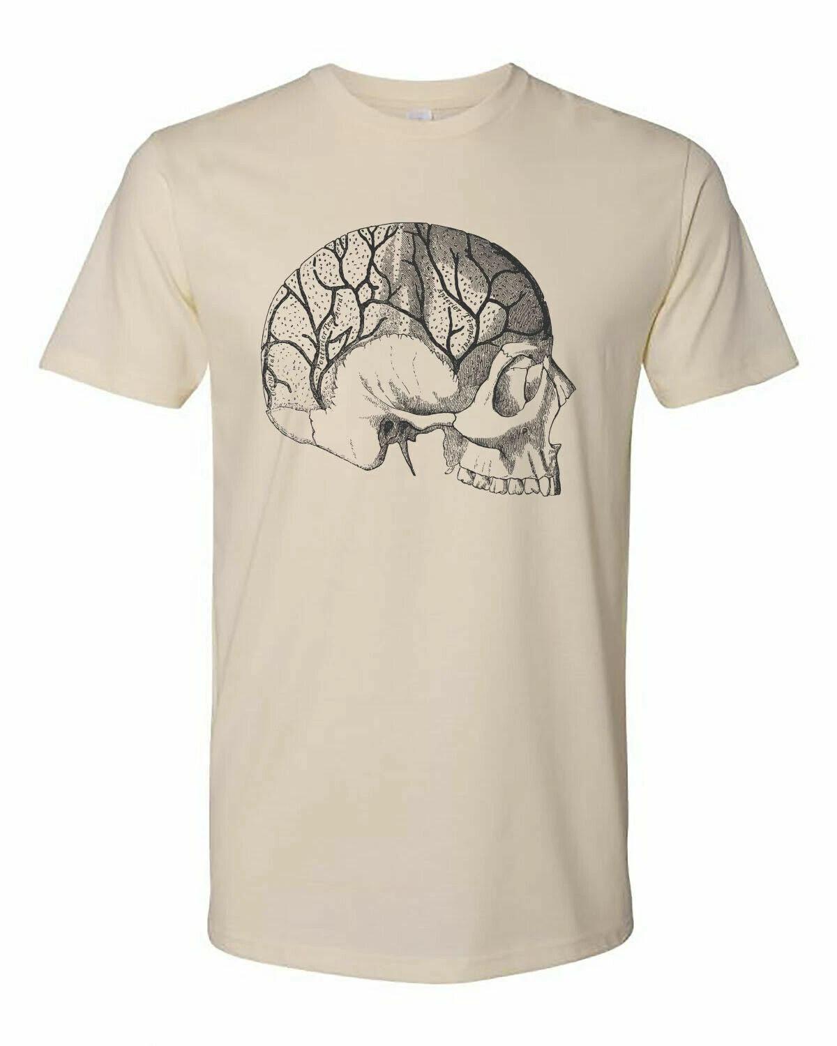 Коттедж Культ Одежда Футболка Хлопок Медицинская Анатомия Викторианское Искусство Голова #1 2XL