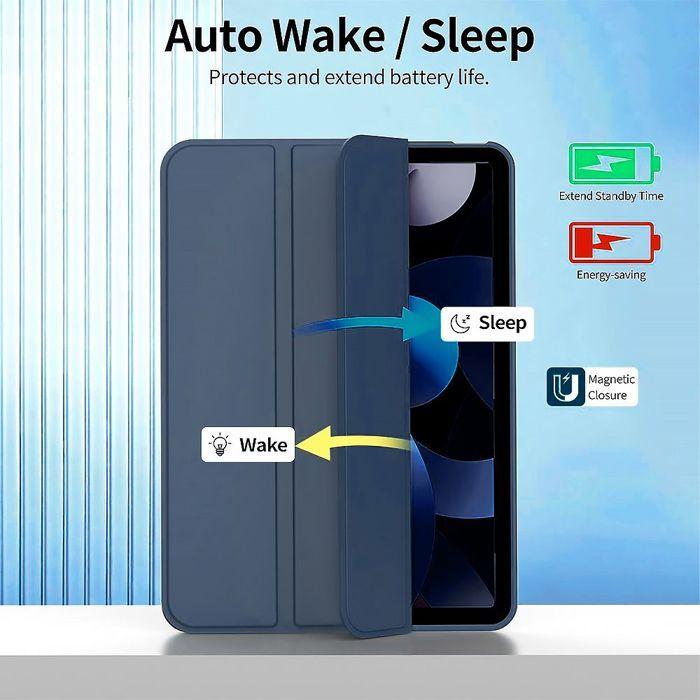 Coque pour iPad 11" A16 - E.F.Connection - Protection Anti-Rayures - Veille-Réveil Auto - Bleu Marine