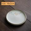 Chinese Ru Kiln Ceramic Tea Tray Teapot Teacup Mat Cute Cat Pot Bearing Round Gaiwan Tray Household Tea Set Decors Accessories