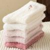 Women Fuzzy Socks Cute Embroidered Bow Knot Thick Socks Fluffy Warm Cozy Socks for Girls Winter Home Indoor Lounging Sleeping